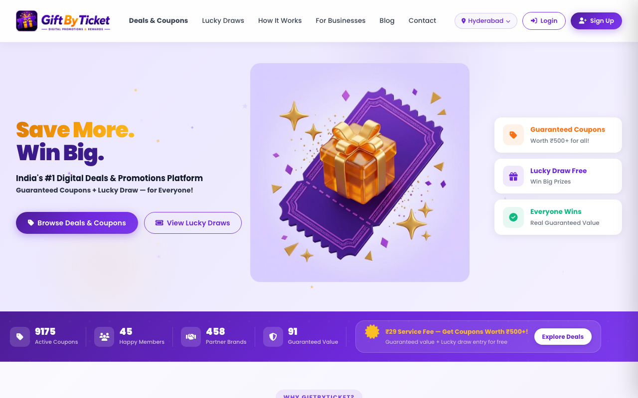 GiftByTicket Vouchers & Gifting